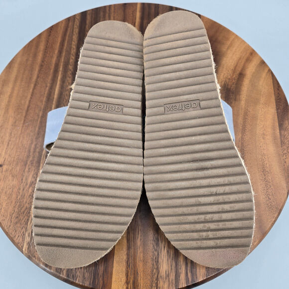 Aetrex Sofie Sandals Women's 7.5 Blue Leather Straps Comfort Buttons Platform - Picture 8 of 11